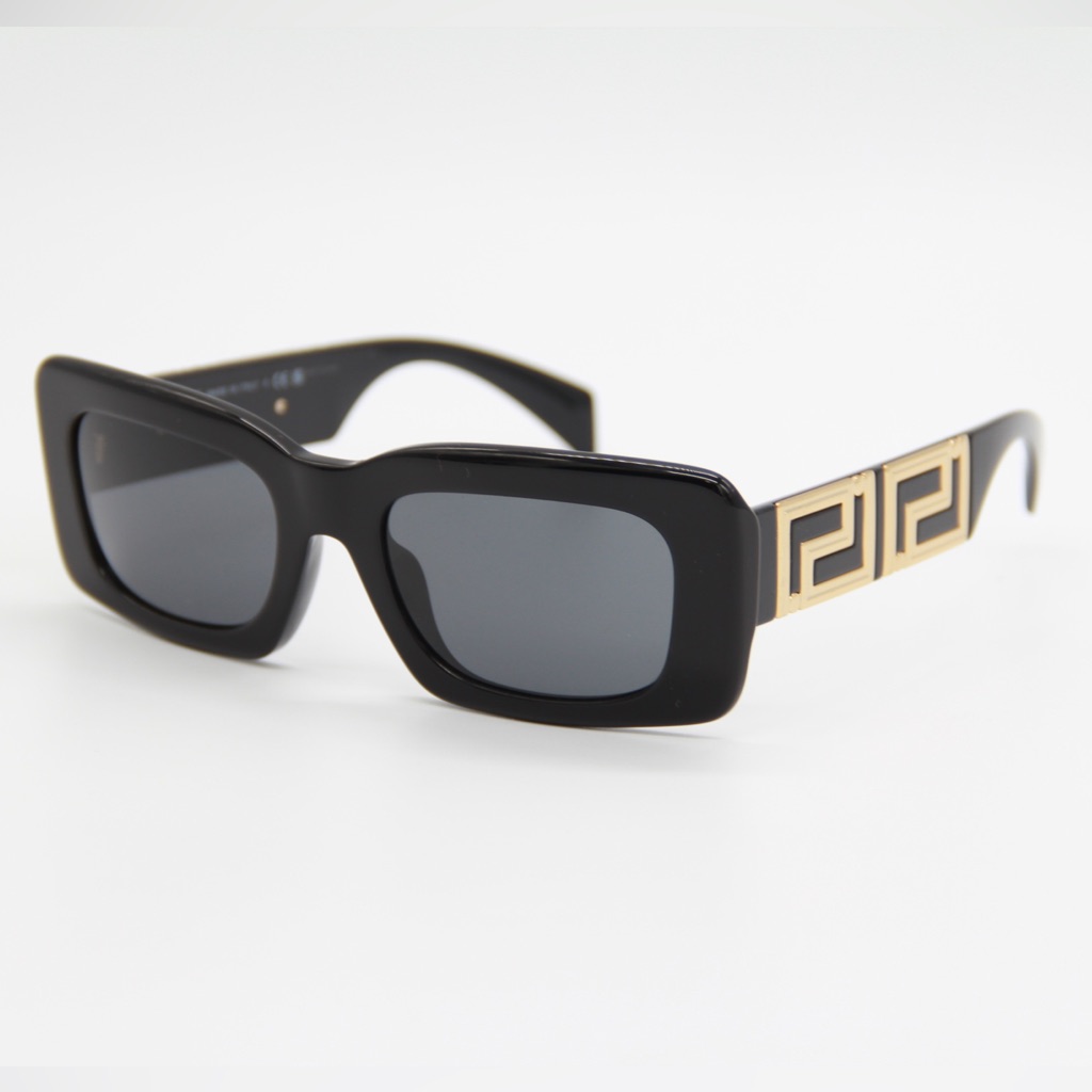 New Ve4444u Gb1/87 Sunglasses Versace Ve4444 Black Eyewear Mod 4444-U Gb1/87